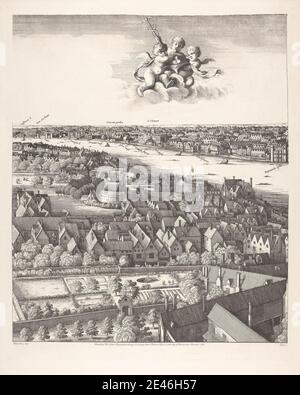 Druck eines unbekannten Künstlers, 20. Jahrhundert, aus Hollar's `View of London', 1647. (Blatt II), 1907. Wiedergabe. Stockfoto